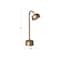 Hello Honey® 14" Antique Brass Finish Colored Metal Touch Sensor LED Table Lamp